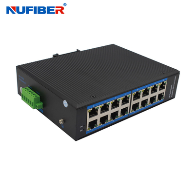 아웃도어 산업용 POE 이더넷 스위치 10/100Mbps 16 포트 POE 네트워크 스위치 DC48V 전원 공급