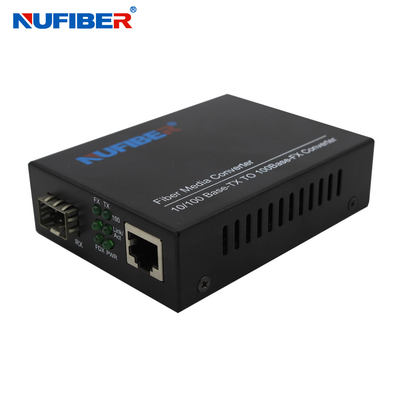 IEEE 802.3 호환 10/100M RJ45-SFP 광섬유 미디어 변환기