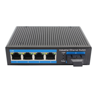 IP40 4 포트 Din 레일 기가비트 이더넷 파이버 미디어 컨버터