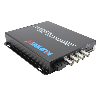 CCTV를 위한 1080P 섬유 비디오 변환기 4 채널 단일 파이버 SM 1310 / 1550nm FC